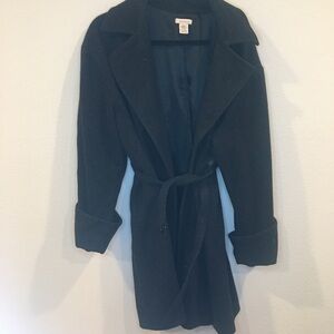 Sundance charcoal wool belted coat size large